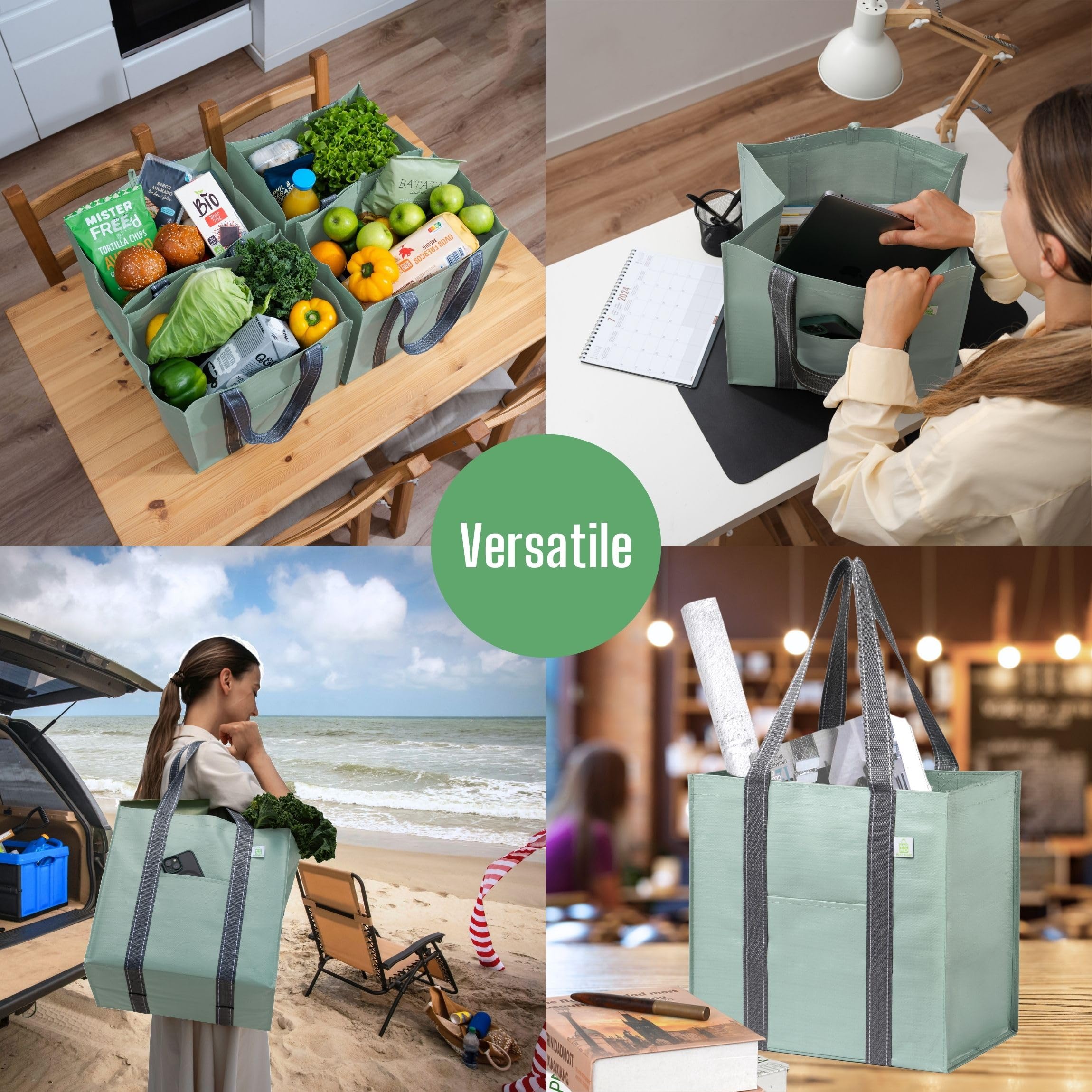 VENO spacious 8.7 gallon capacity fits groceries and beach gear