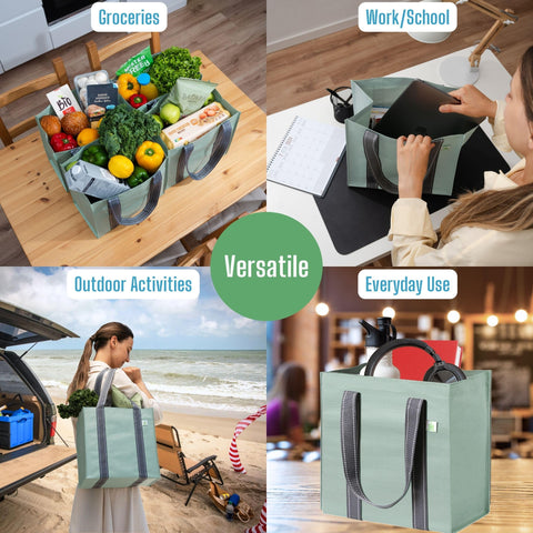 VENO organized totes keep groceries sorted in-cart and at checkout.