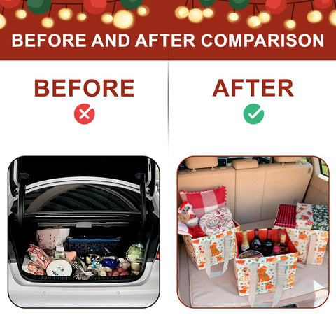 VENO versatile holiday tote doubles as gift bag and decor.