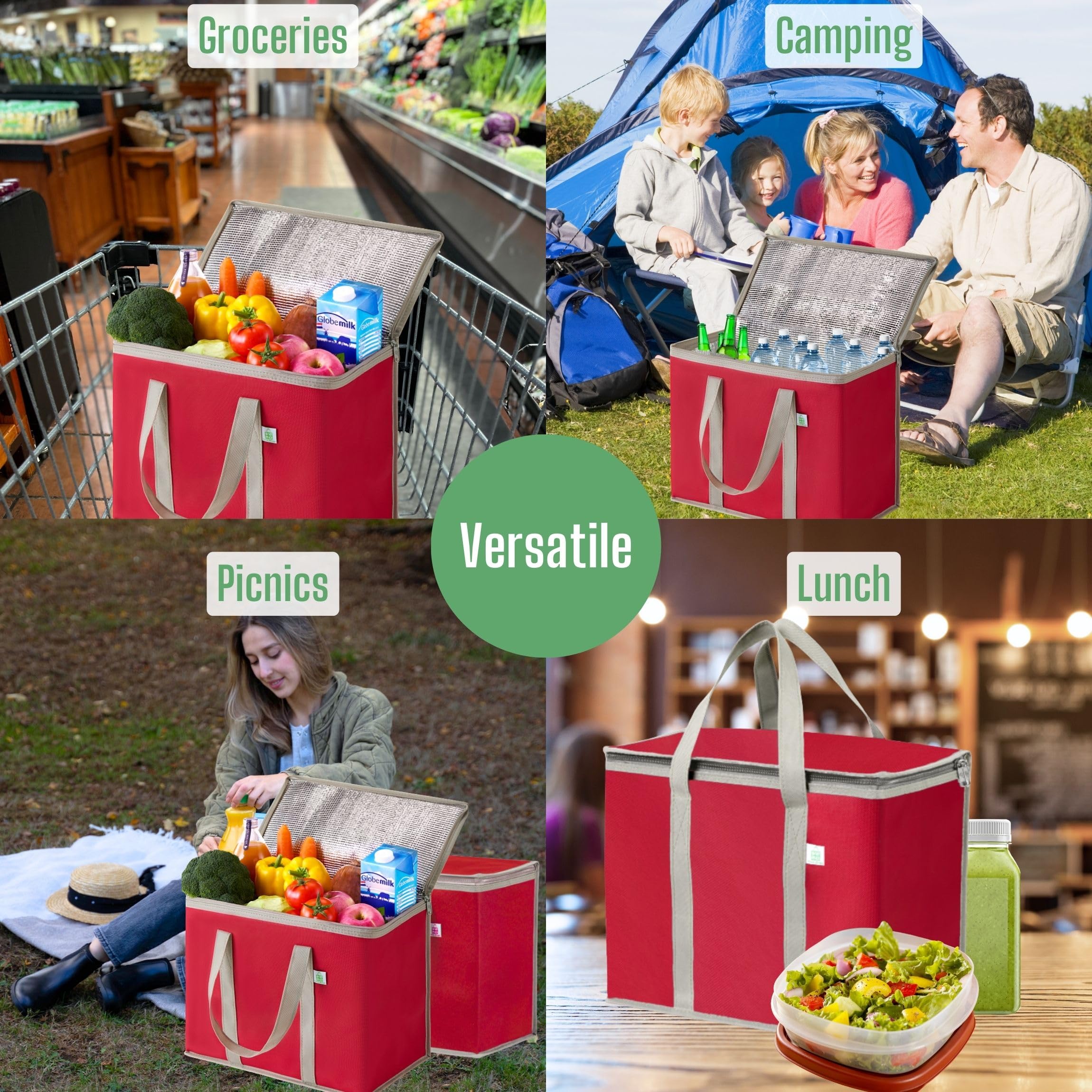 VENO zippered lid keeps contents secure during transport.