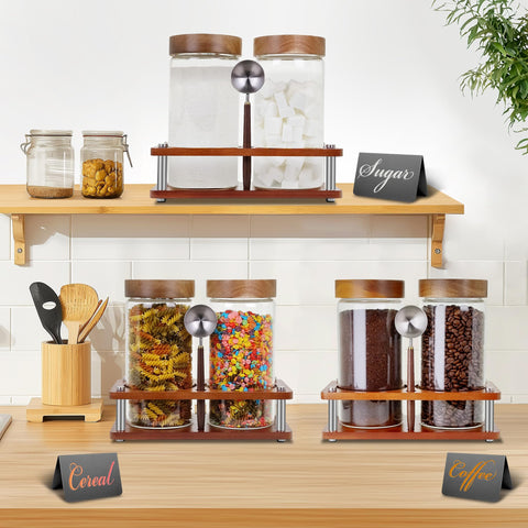 Venuekkuri 45oz glass jar stores coffee beans with clear visibility.