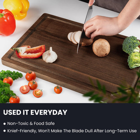 Venusmiles reversible cutting board for prep and serving versatility.