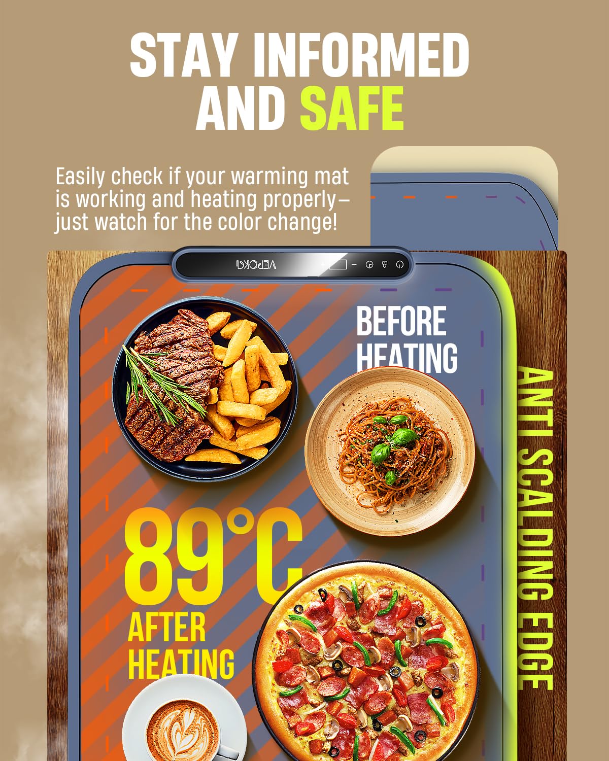 VEPOKA food warming mat is great for party tables and family gatherings