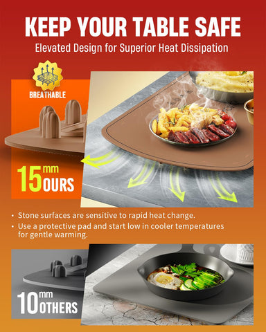 VEPOKA warming mat in roll-up design for easy storage