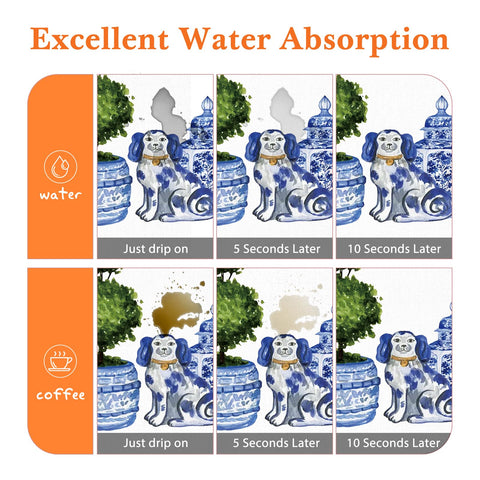 Veqzc Chinoiserie mat with anti-slip backing to prevent sliding