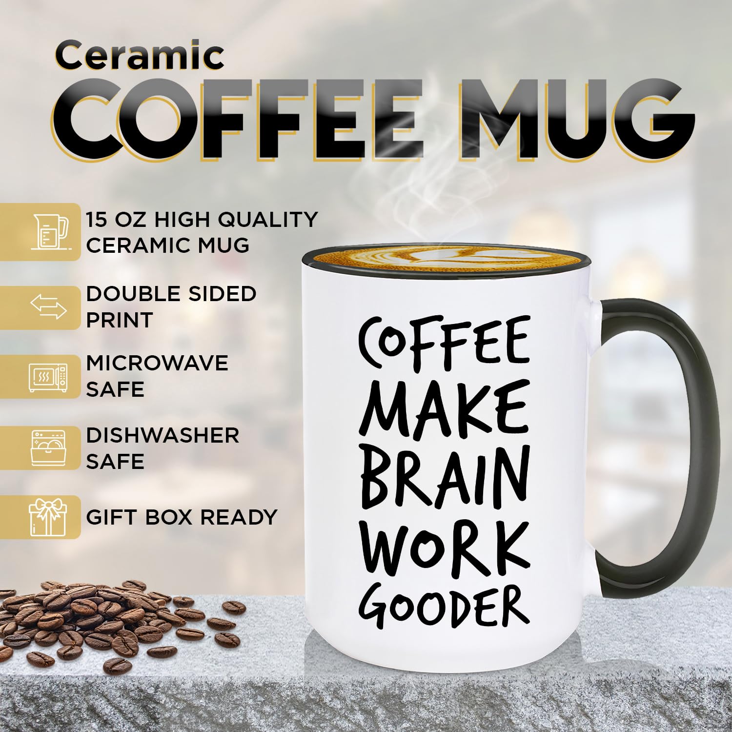 Veracco mug comfort and print spark daily motivation during work