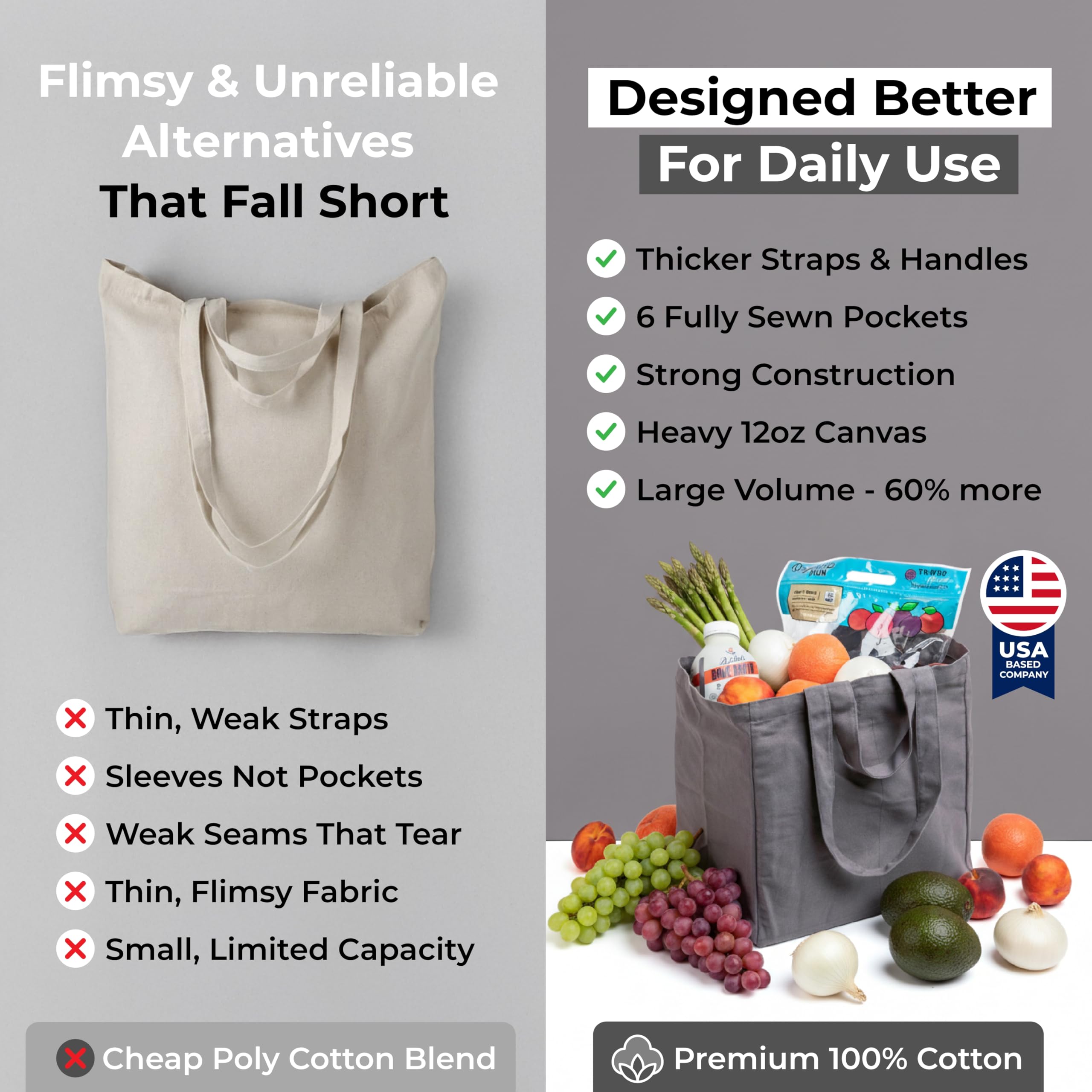 VeraMia 25inch shoulder strap and 13inch carry handle for flexible carrying.