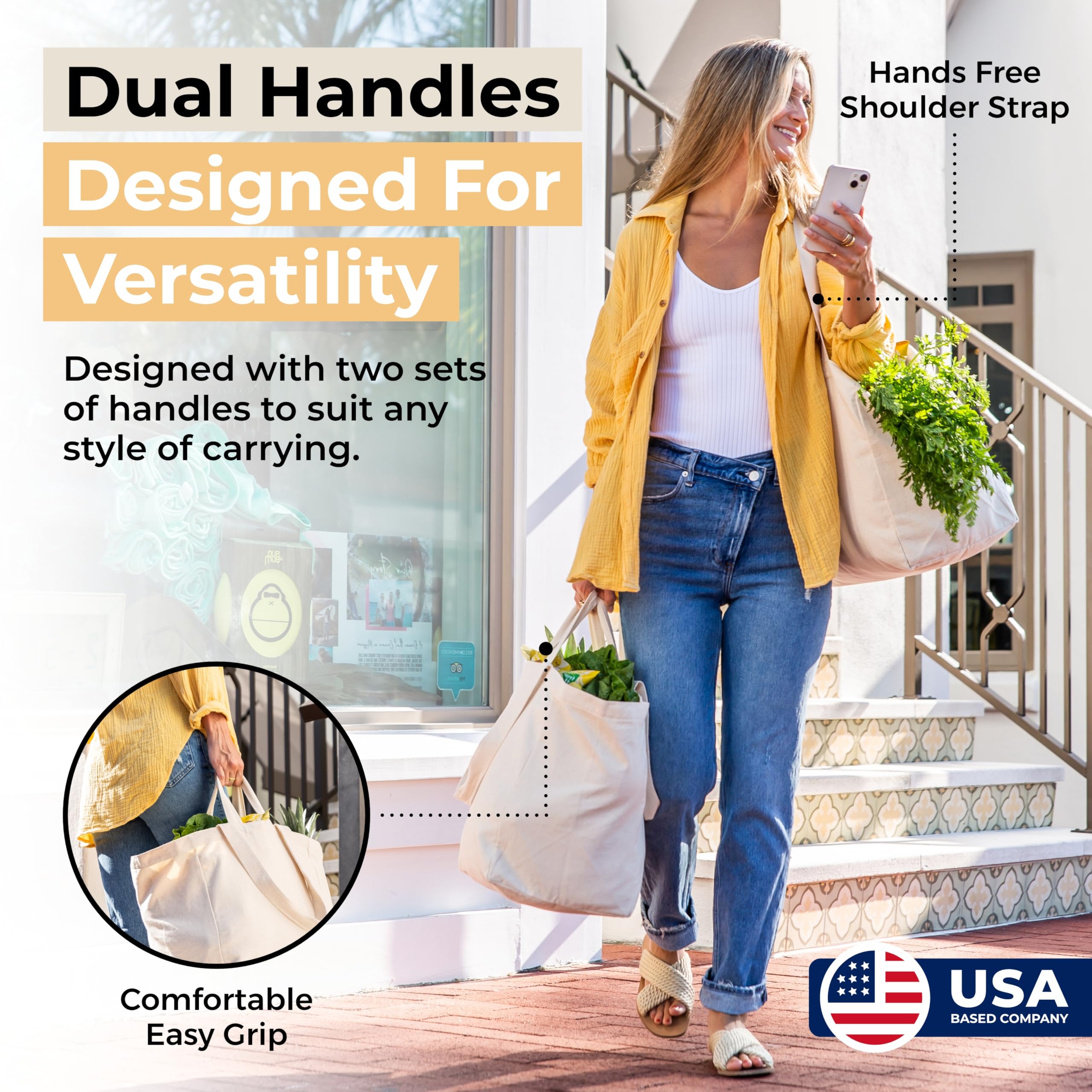 VeraMia dual-handle bags offer flexible carrying options.
