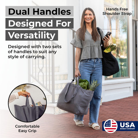 VeraMia dual-handles design showing versatile carrying options for comfort.