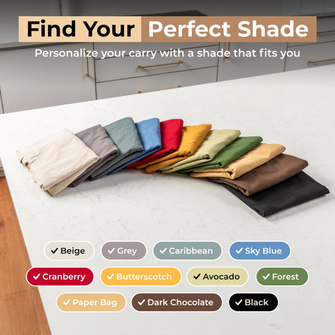 VeraMia foldable canvas tote ready for easy storage and use.