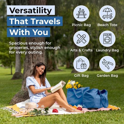VeraMia foldable and washable bags stay tidy after each trip.