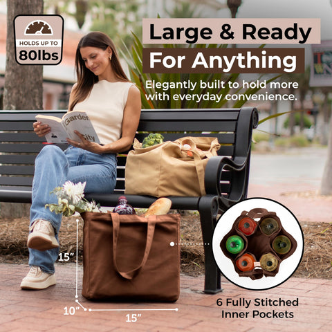 Long shoulder strap and short carry handle on VeraMia bag for flexible carrying.
