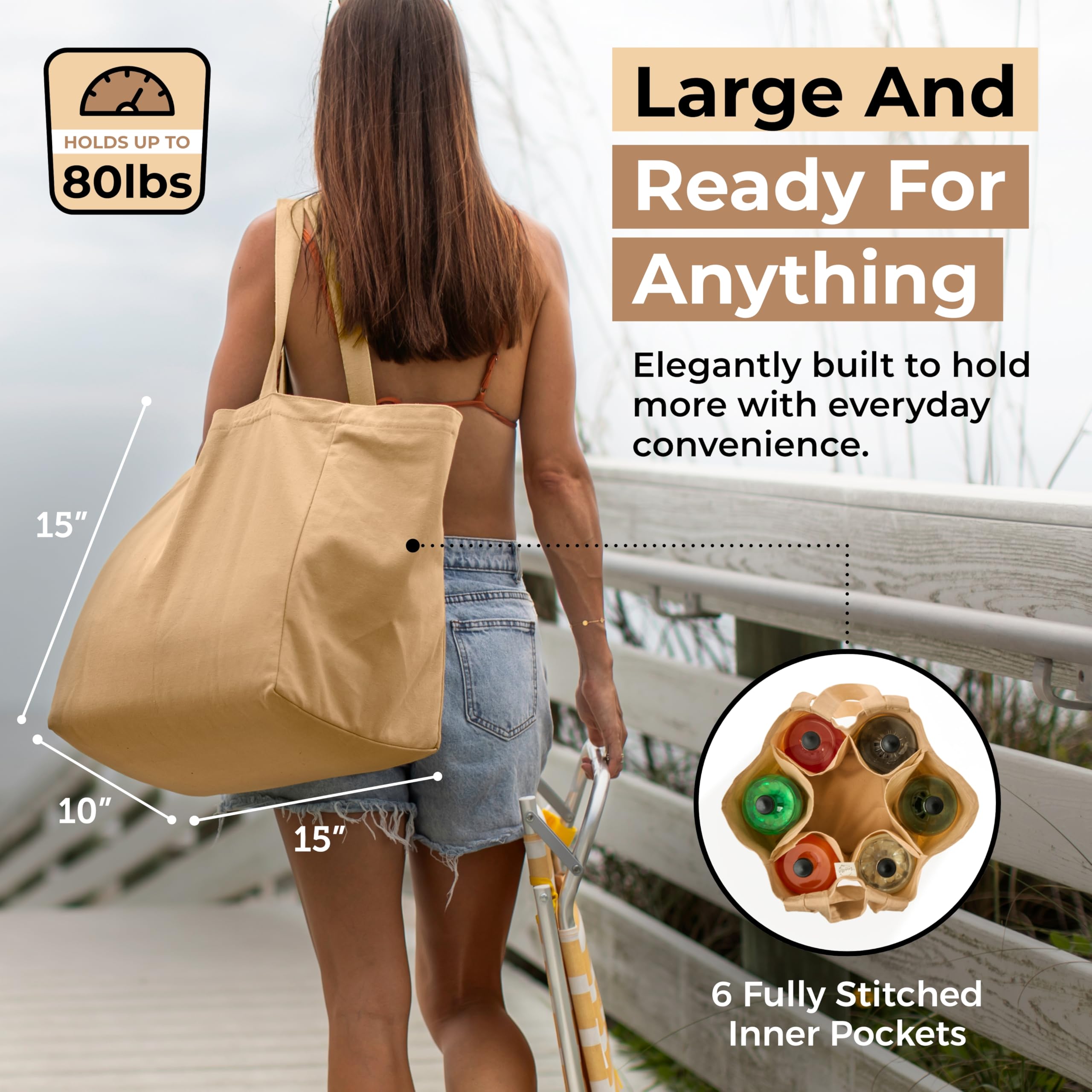 VeraMia long shoulder strap and short carry handle offer flexible carrying options.