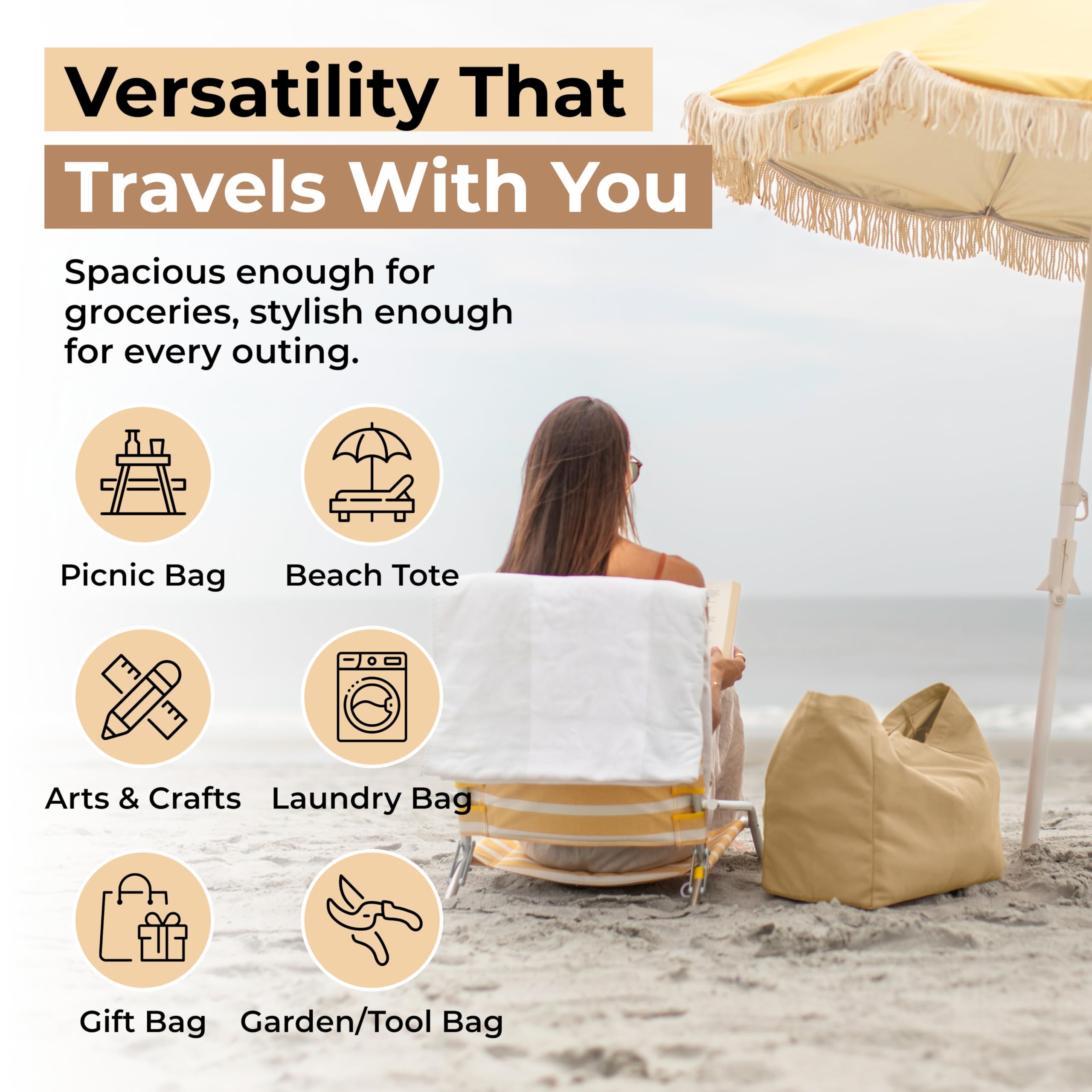 VeraMia washable canvas bags stay durable when washed in cold water.