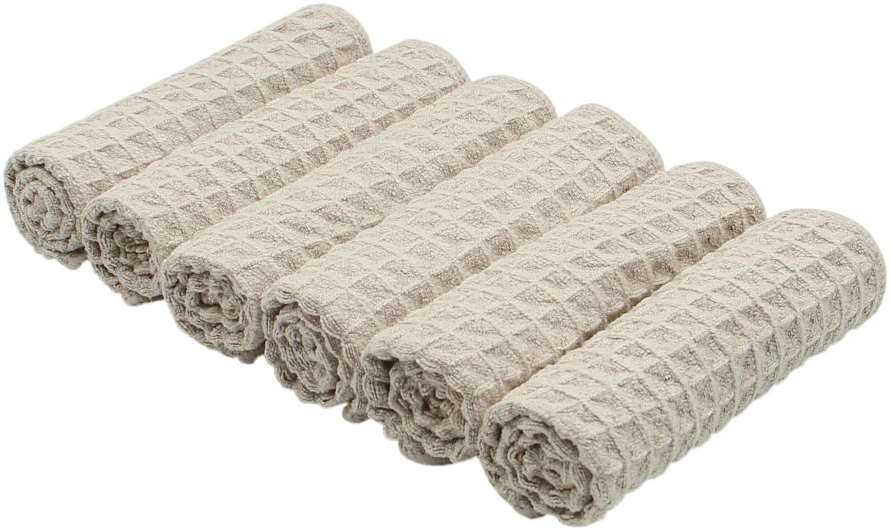 VeraSong lint-free waffle weave cloth leaves surfaces streak-free after drying.