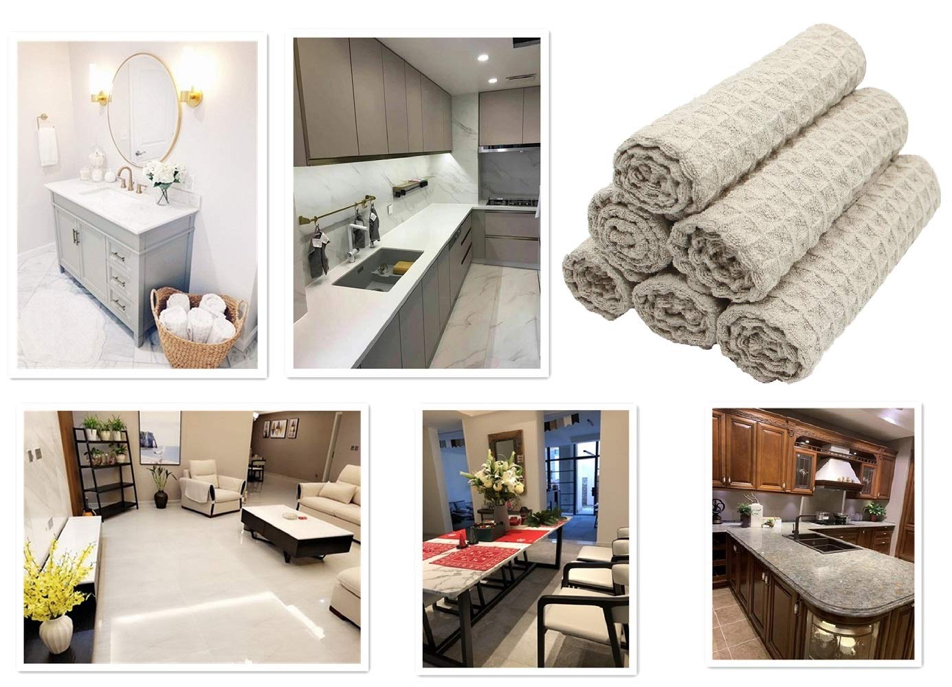 VeraSong machine-washable kitchen cloths simplify cleaning with repeated use.