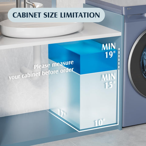 VERIFOST compact dimensions 15.35W x 8.66D x 13.19-17.05H fit cabinets