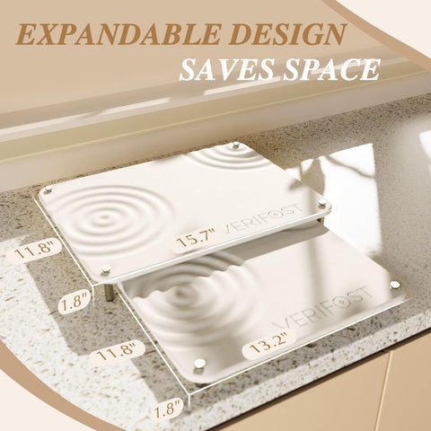VERIFOST Pearl White drying stone with circular airflow accelerates moisture evaporation.