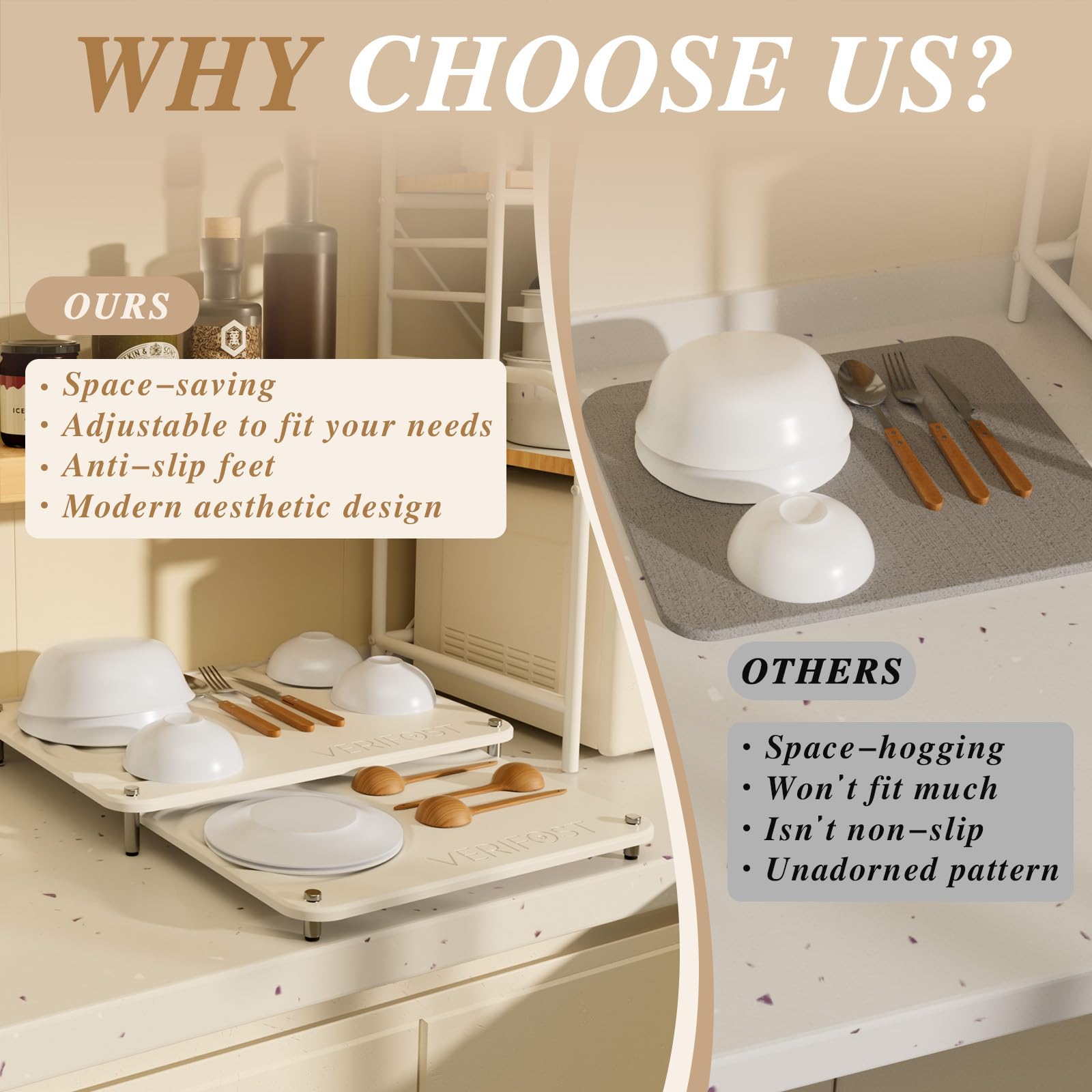 VERIFOST Pearl White drying stone cleaning kit included for longevity.
