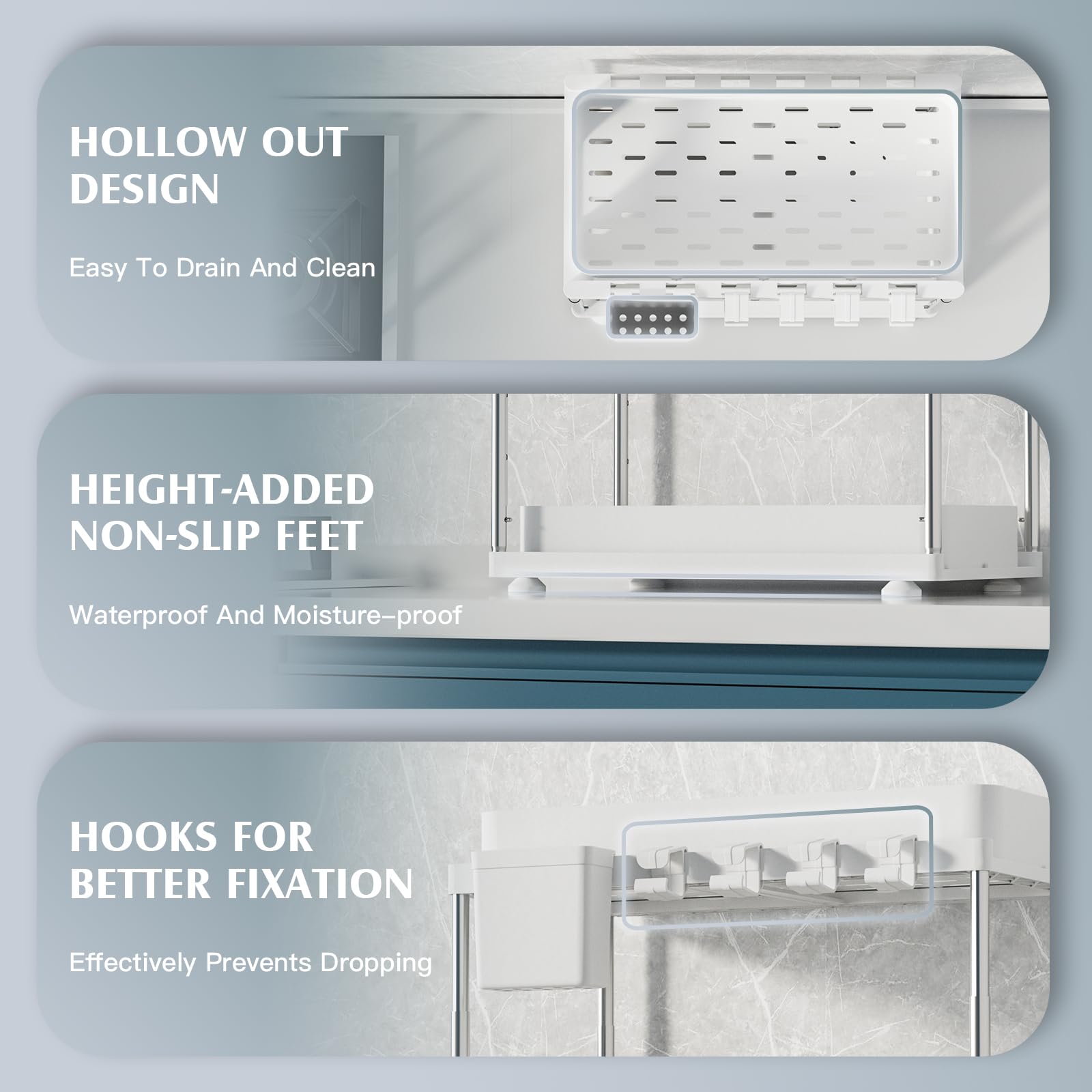 VERIFOST hollow design promotes drainage to prevent water pooling