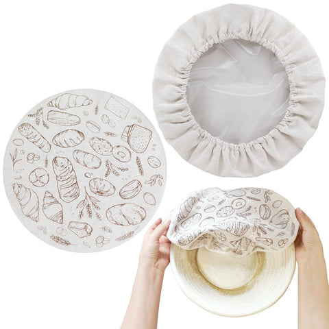 Verigud bread-proofing cover 12in set in a bowl provides reusable protection for sourdough.