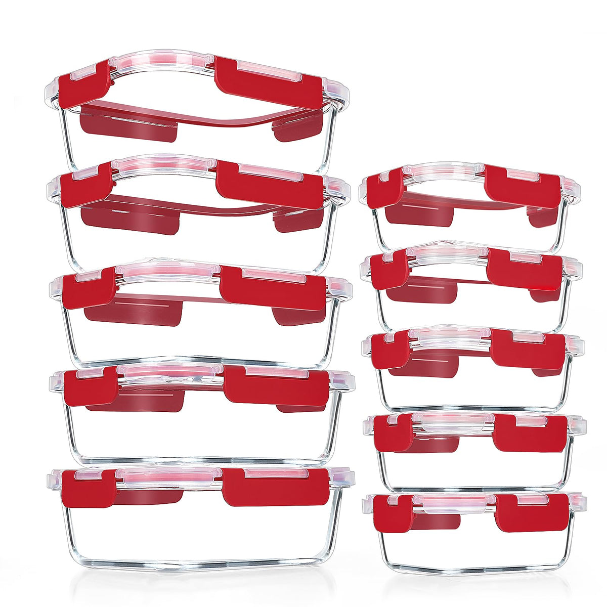 VERONES 34oz glass container with locking lid for organized meal prep
