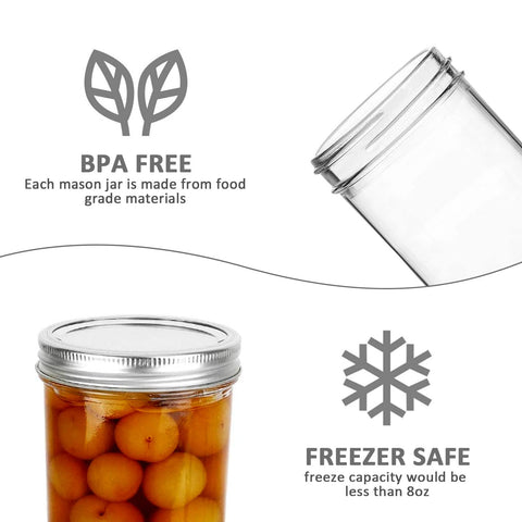 VERONES 8oz jar with precise dimensions for compact kitchen organization