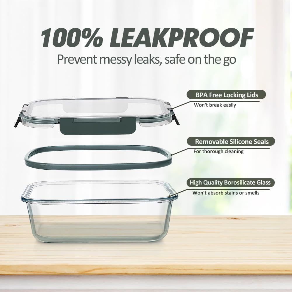 VERONES airtight BPA-free locking lids for safe transport.