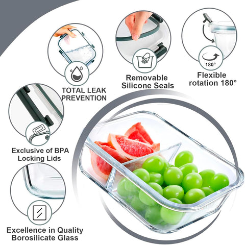 VERONES borosilicate glass withstands heat for oven and microwave use without warping.