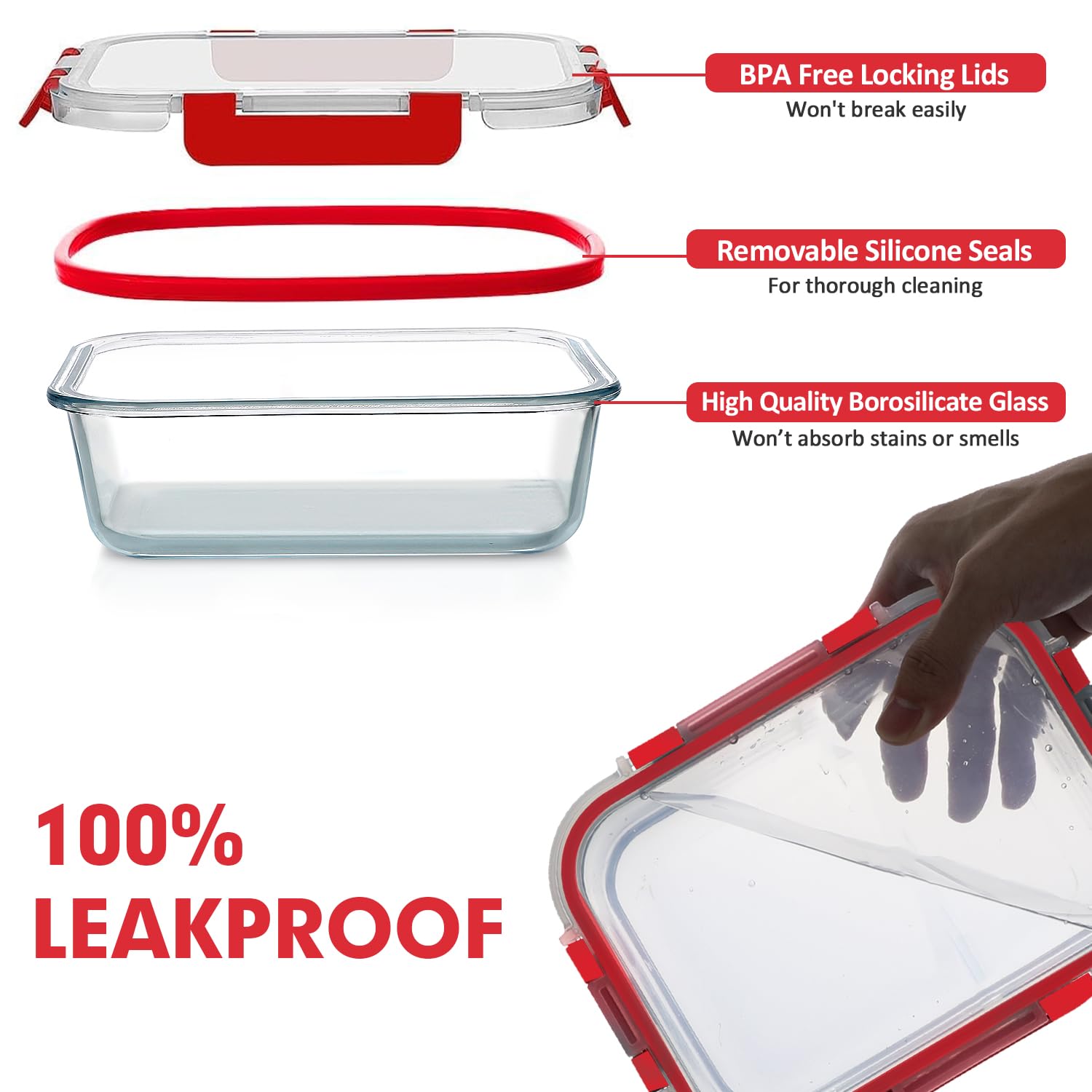 VERONES borosilicate glass safe for oven and microwave use.