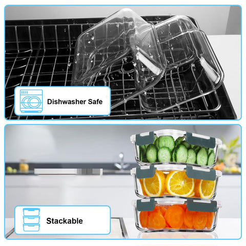VERONES airtight glass storage keeps leftovers fresh without flavor transfer.