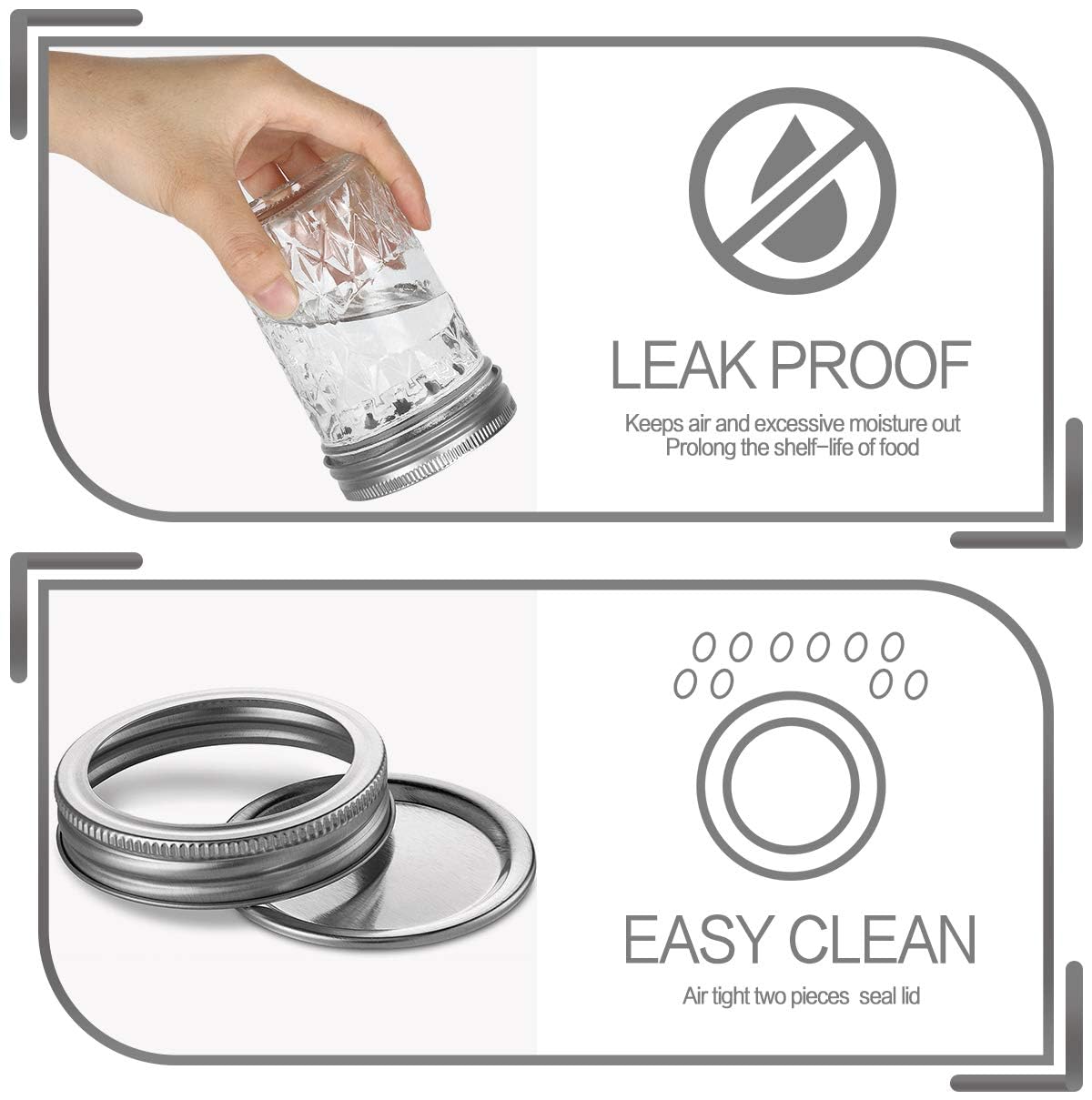 Crystal-clear VERONES jar highlights contents while staying food-safe