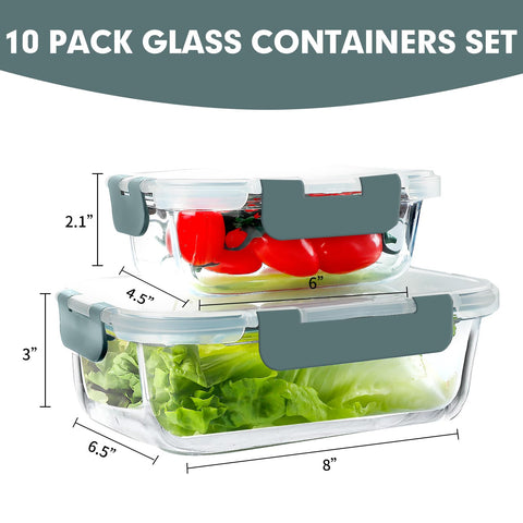 VERONES 12oz glass container ideal for portion-controlled snacks and office meals.