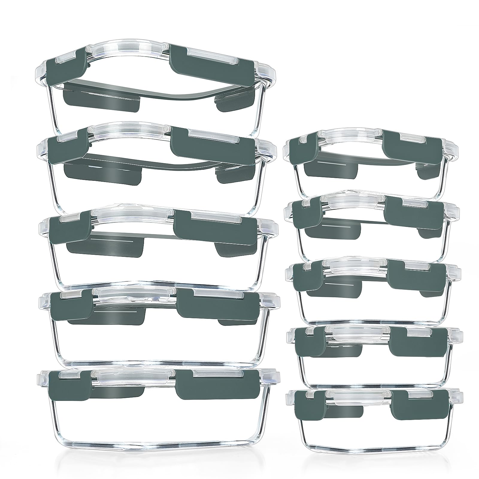 VERONES 34oz glass meal prep container for bulk meals and daily lunches.