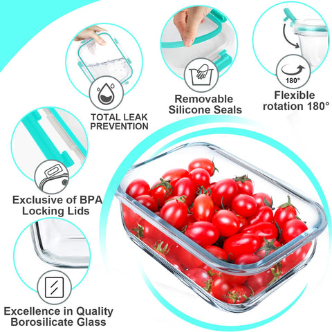 VERONES glass reheating guidance with lids removed