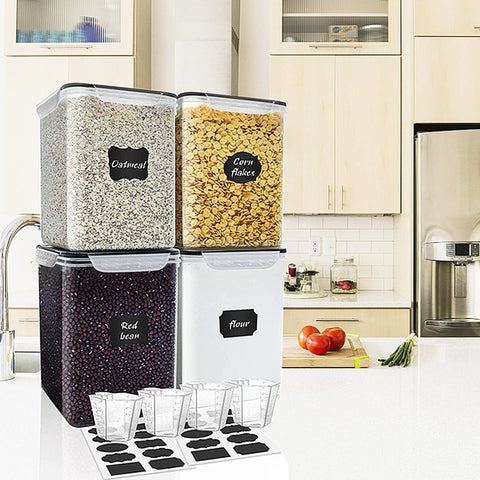 VERONES label set and measuring cups included for organized pantry labeling.