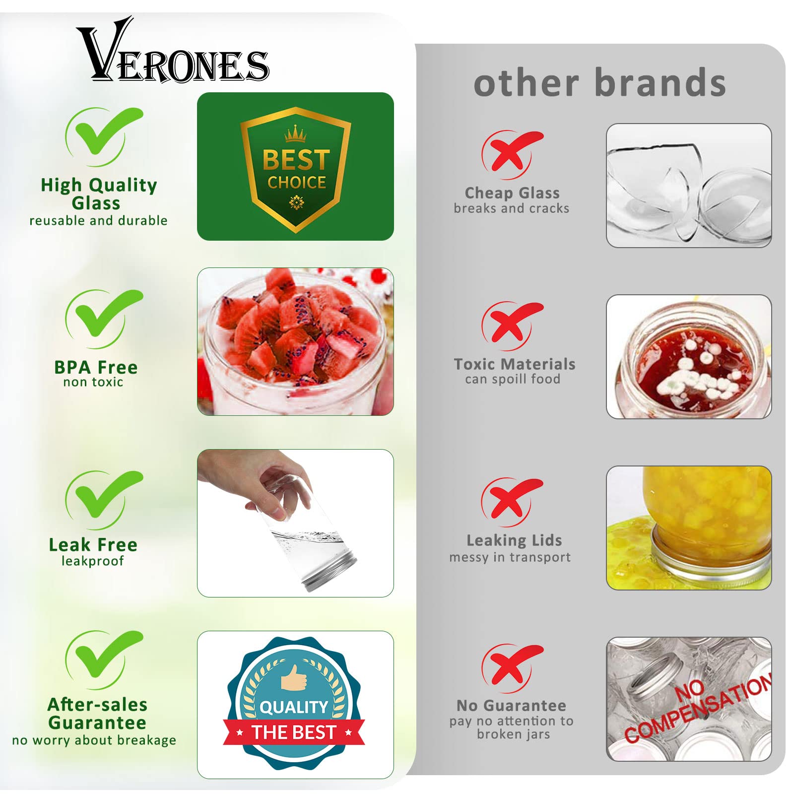 VERONES jars are freezer-safe and fridge-friendly for versatile meal prep