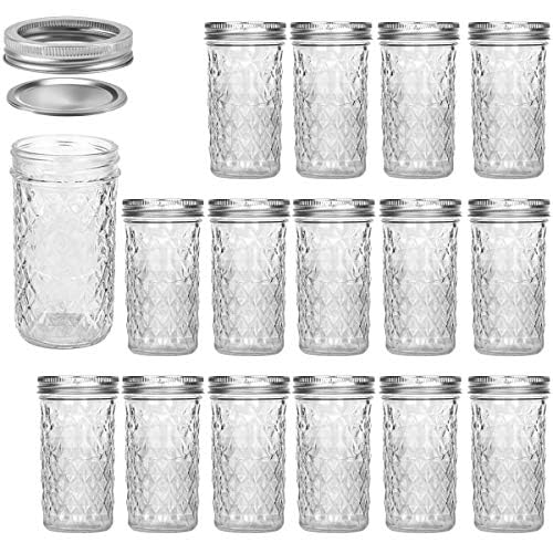 VERONES silver lid with jar, airtight seal for preserve freshness