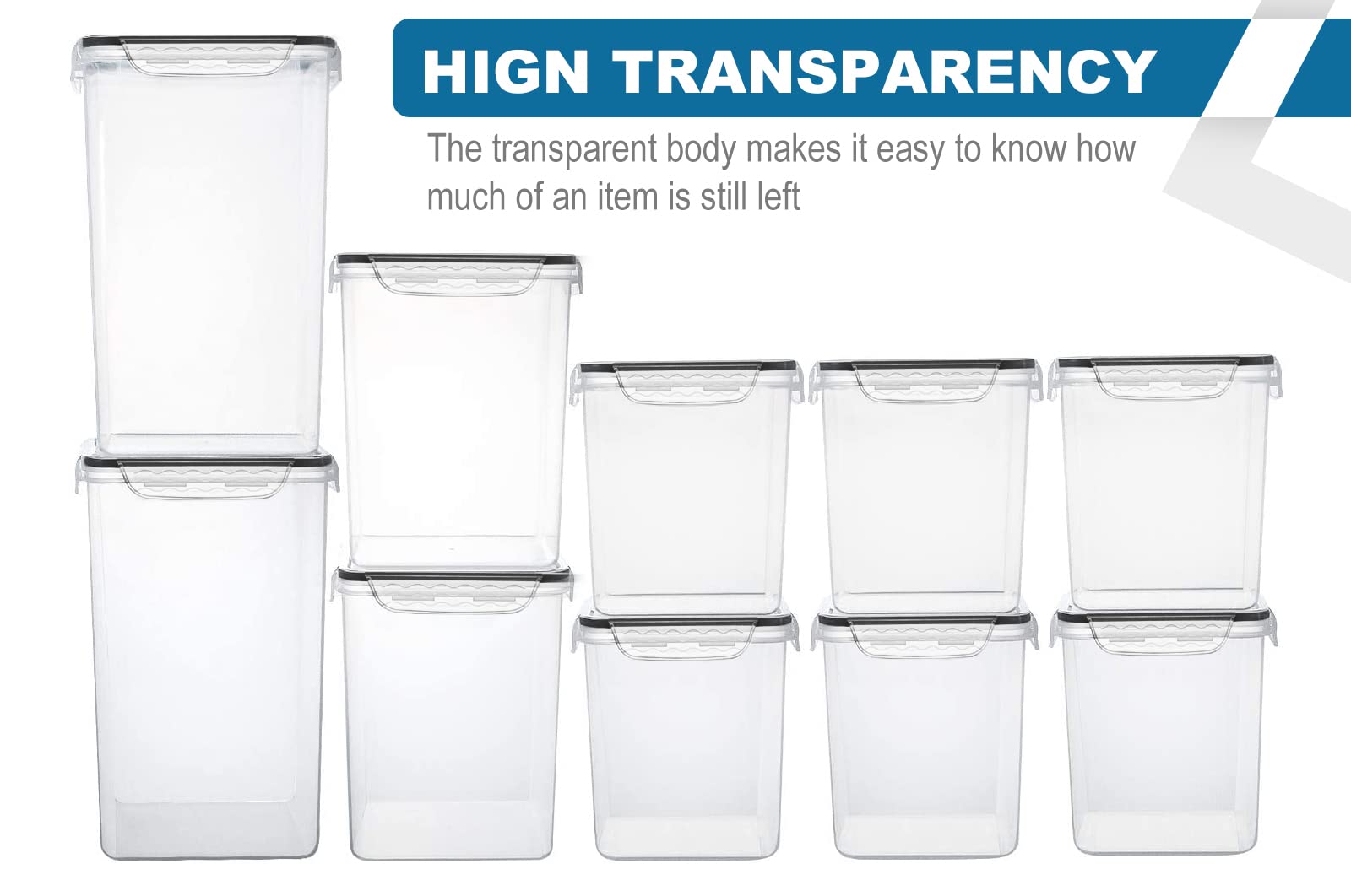 VERONES medium 2.5L airtight container for dry ingredients and snacks.