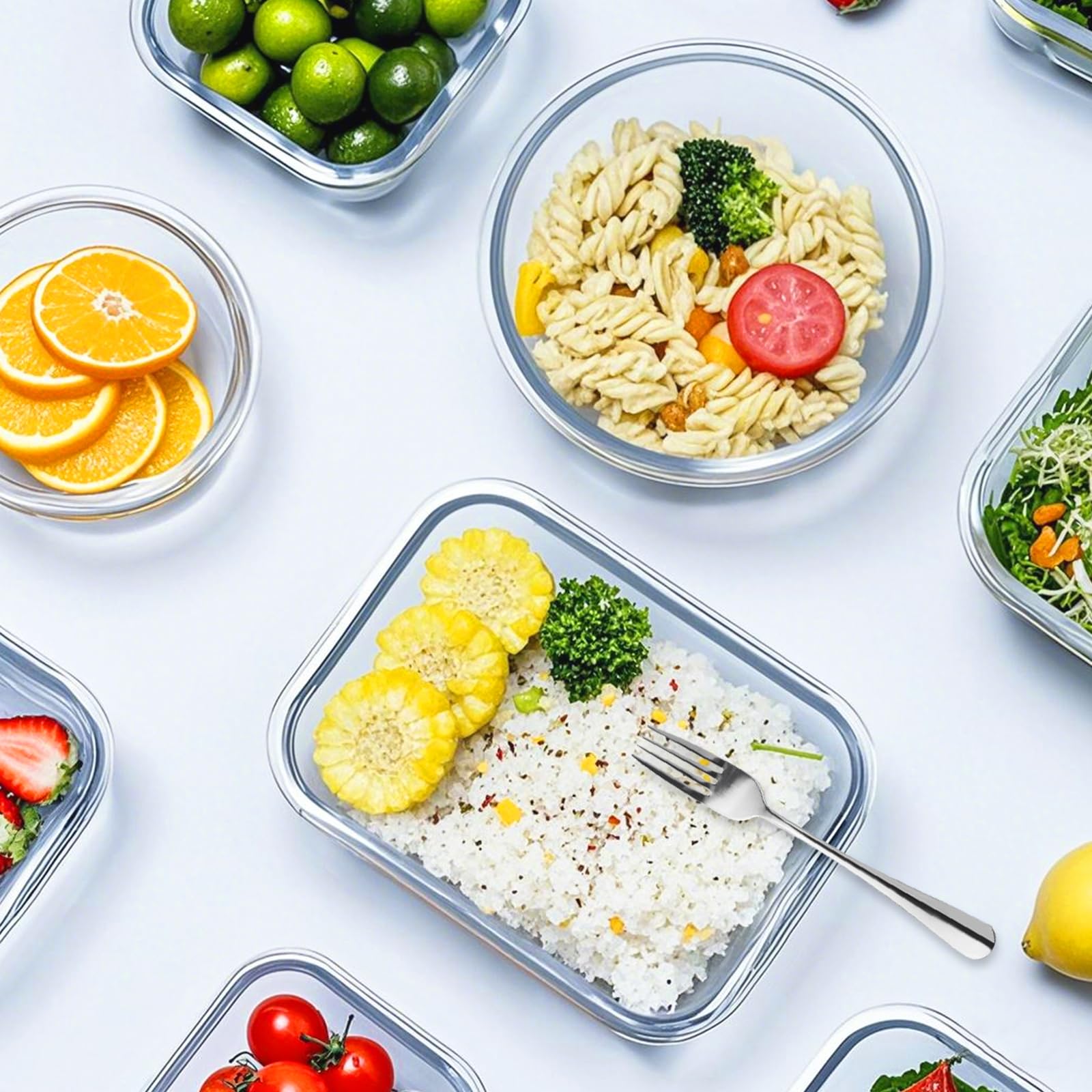 VERONES portable glass lunch containers suitable for office or gym.