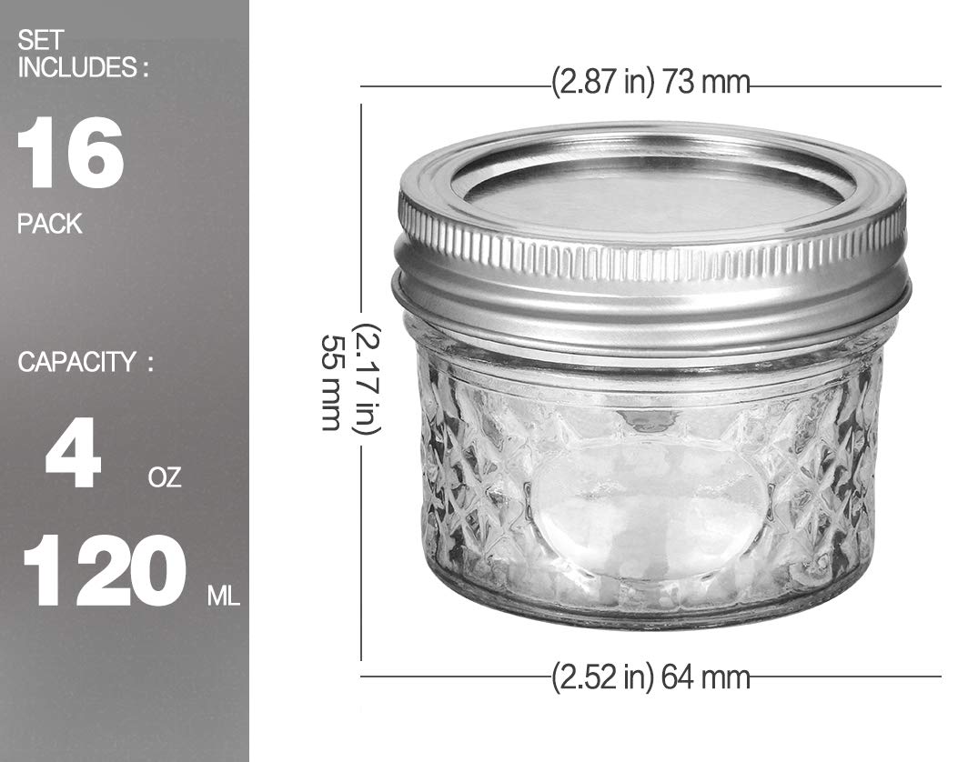 VERONES jar set showing 16 extra silver lids for canning