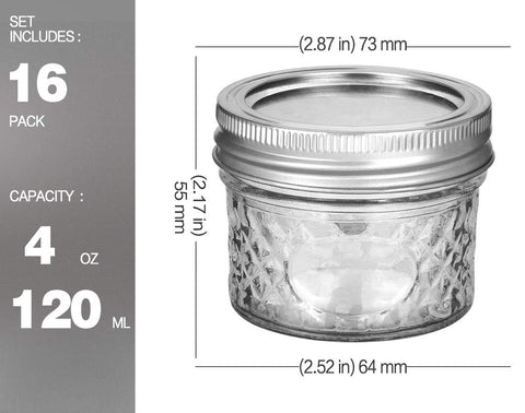 VERONES jar set showing 16 extra silver lids for canning