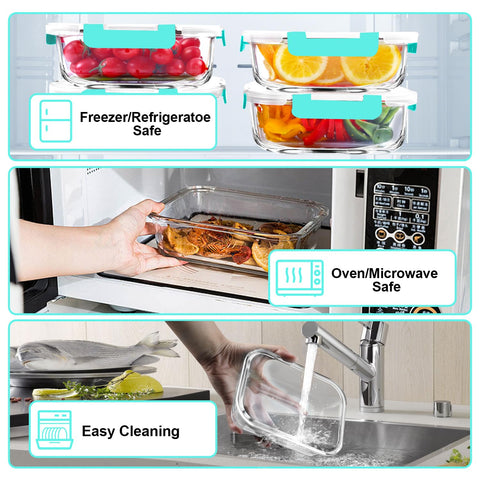 VERONES stackable glass containers maximize kitchen cabinet space