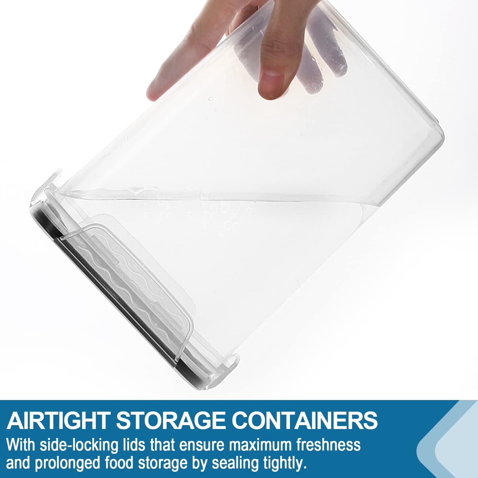 VERONES transparent-bodied container showing contents for quick stock checks.