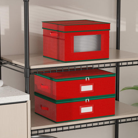 VERONLY red-green design adds holiday charm to storage.