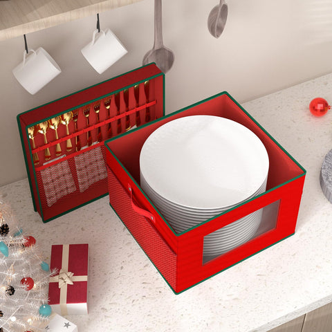 VERONLY stackable design saves cabinet space for seasonal ware.