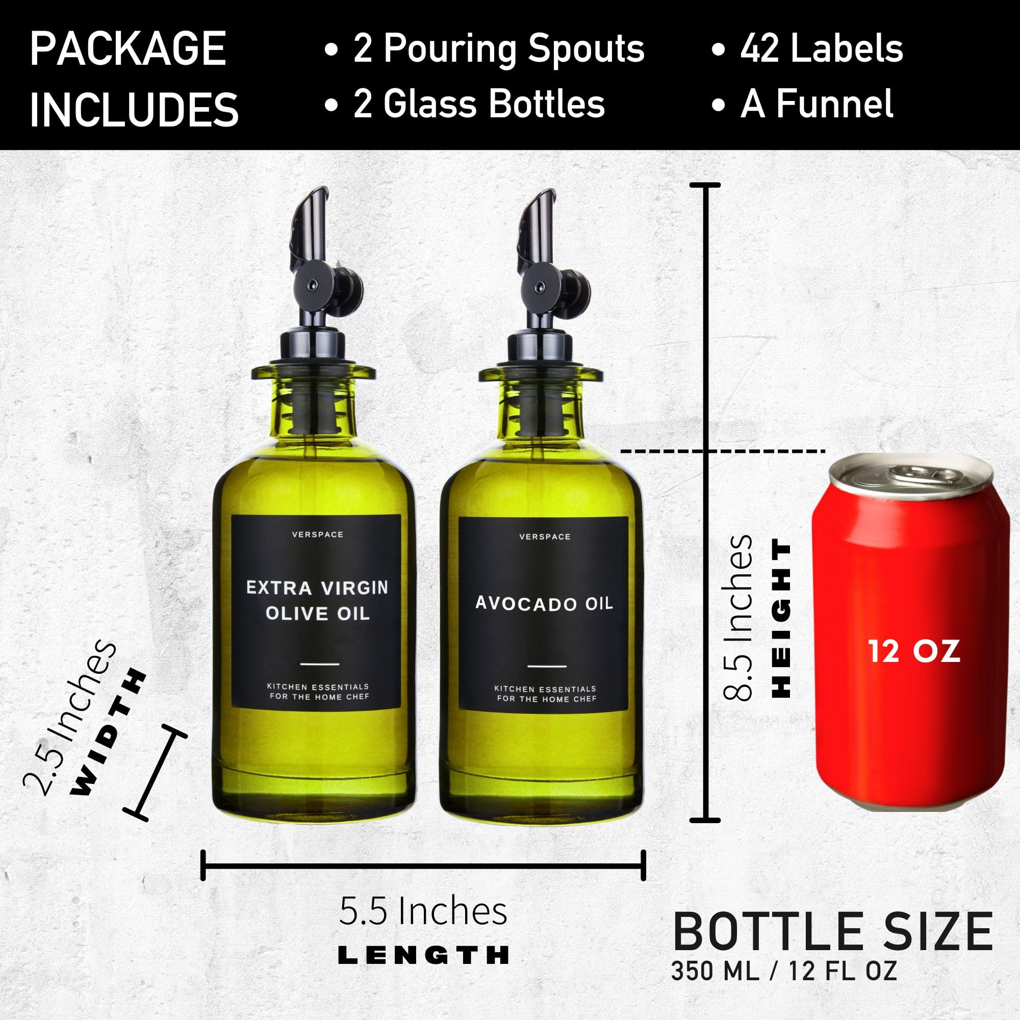 Verspace 350ml and 500ml options fit kitchen counters and cafe setups.