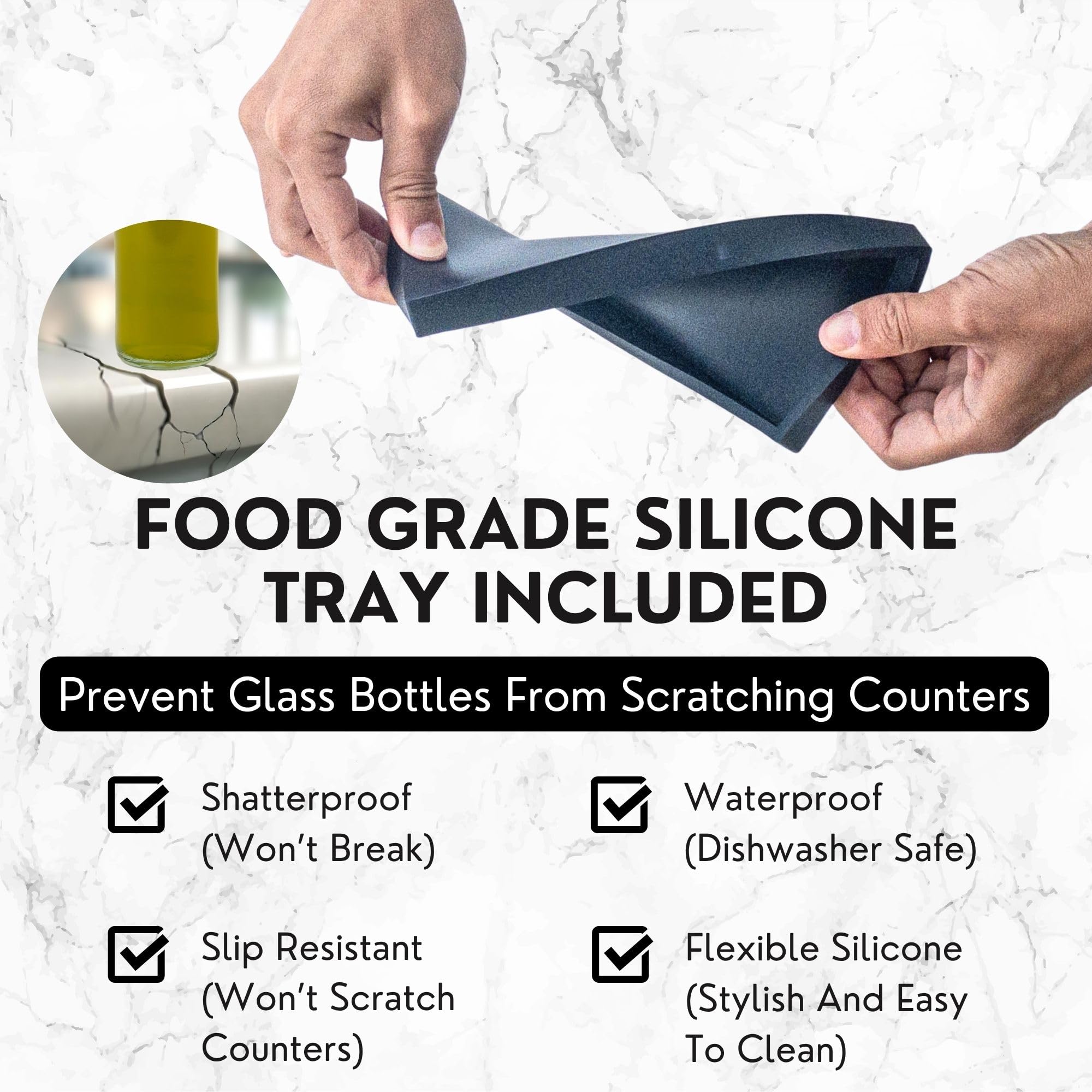 Verspace soy sauce dispenser designed for casual dining or kitchen prep.