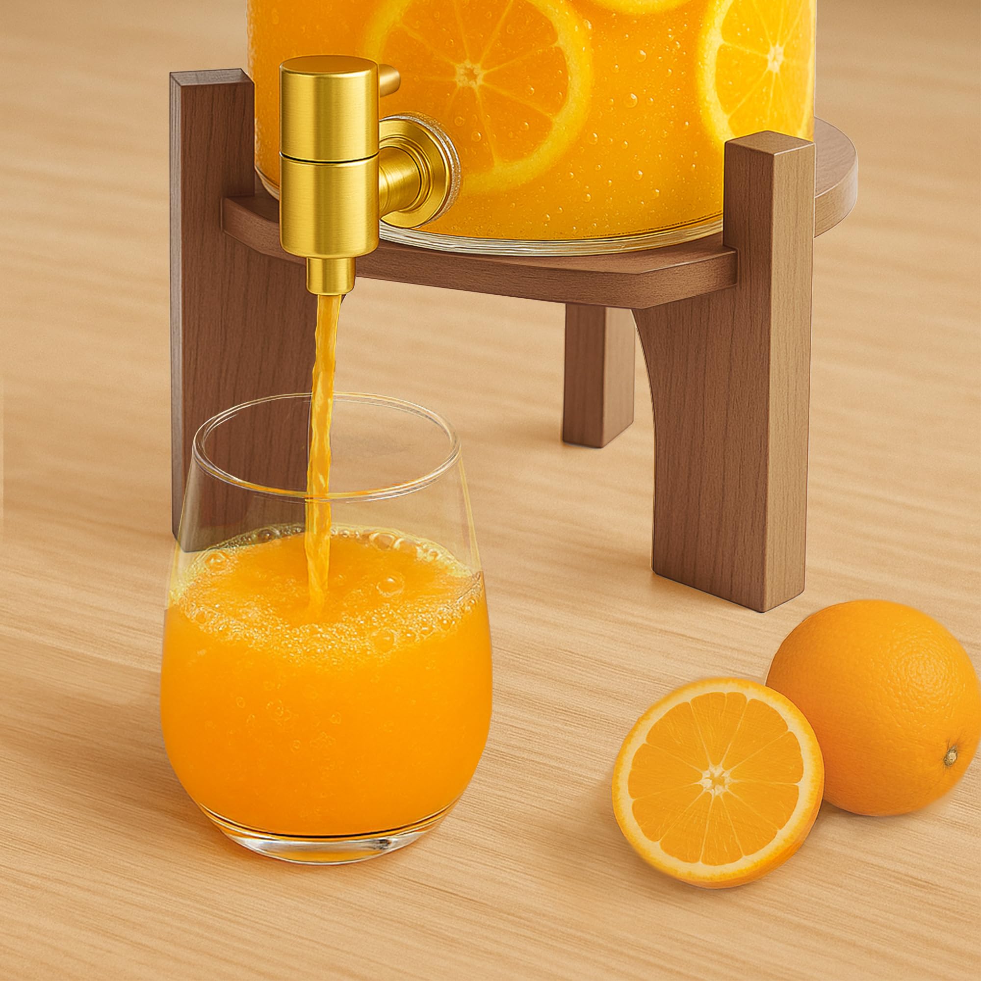 Verssure wooden lid for dispenser keeps drinks fresh and dust-free