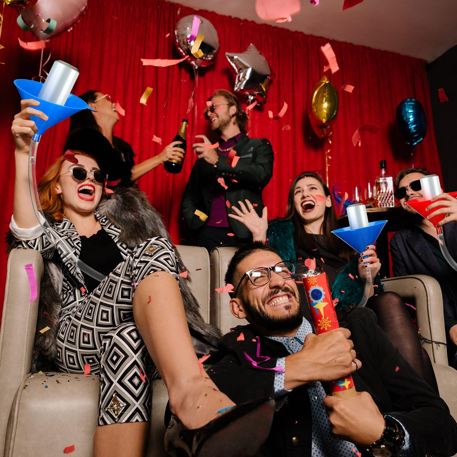 Vertintong party kit combines funnels and mouthpieces for versatile hosting.